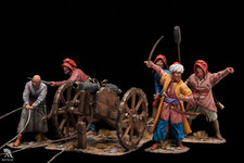 Osmanische Artillerie, 16-17 Cent. 54 mm bemalter Spielzeugsoldat Vorverkauf ...
