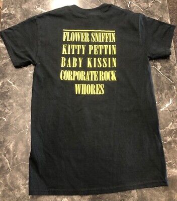 Vintage Rock T Shirt - Nirvana Smile Original Kitty Pettin 1992 NOS Size S  Black