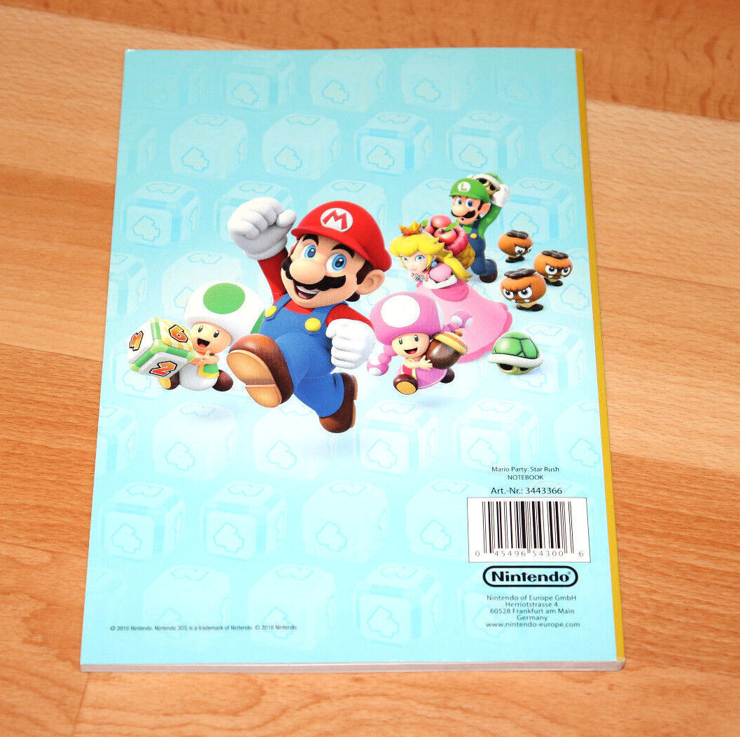 Nintendo Gameboy Notepad 2016 Mario Party Star Rush Nintendo 3DS Rare Promo Notebook / Notepad ...