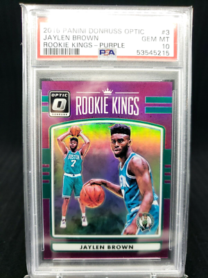2016-17 Panini Donruss Optic Jaylen Brown Rookie Kings Purple RC 