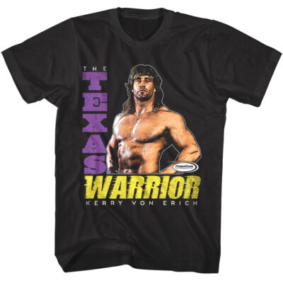 Powertown The Texas Warrior Men's T Shirt Kerry Von Erich Wrestling Figures