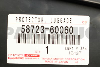 5872360060 Genuine Toyota PROTECTOR SUB-ASSY, REAR BUMPER, RH