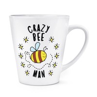 VerrüCkte Biene Mann Stars 341Ml Latte Becher Tasse Tiere Scherz Vatertag Lustig