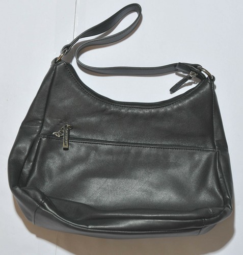 Giani Bernini Purse Black Bag Faux Leather Zipper Pocket Small Siz Strap Women's - Picture 9 of 9