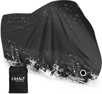 Lihao Motorradabdeckung Motorrad Abdeckplane Motorradgarage Winterfest Wasserdic