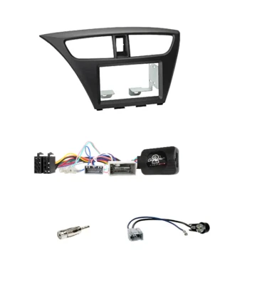 Honda Civic FK2/FK3 ab02/2014 Doppel 2-DIN Blende+ JVC Lenkrad Radio Adapter Set - Bild 1 von 2