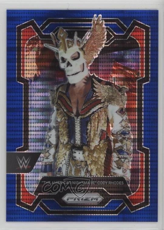 2024 Panini Prizm WWE Blue Pulsar 55/75 The American Nightmare Cody Rhodes 1co7