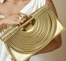 Bolso de mano de lujo para mujer, color sólido, para fiestas y bailes nocturnos,