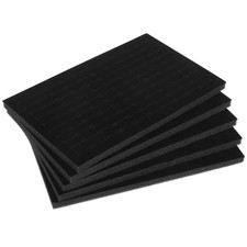 5pcs Black Velvet Ring Display Tray Foams Earring Storage Box Liners Sponge I...