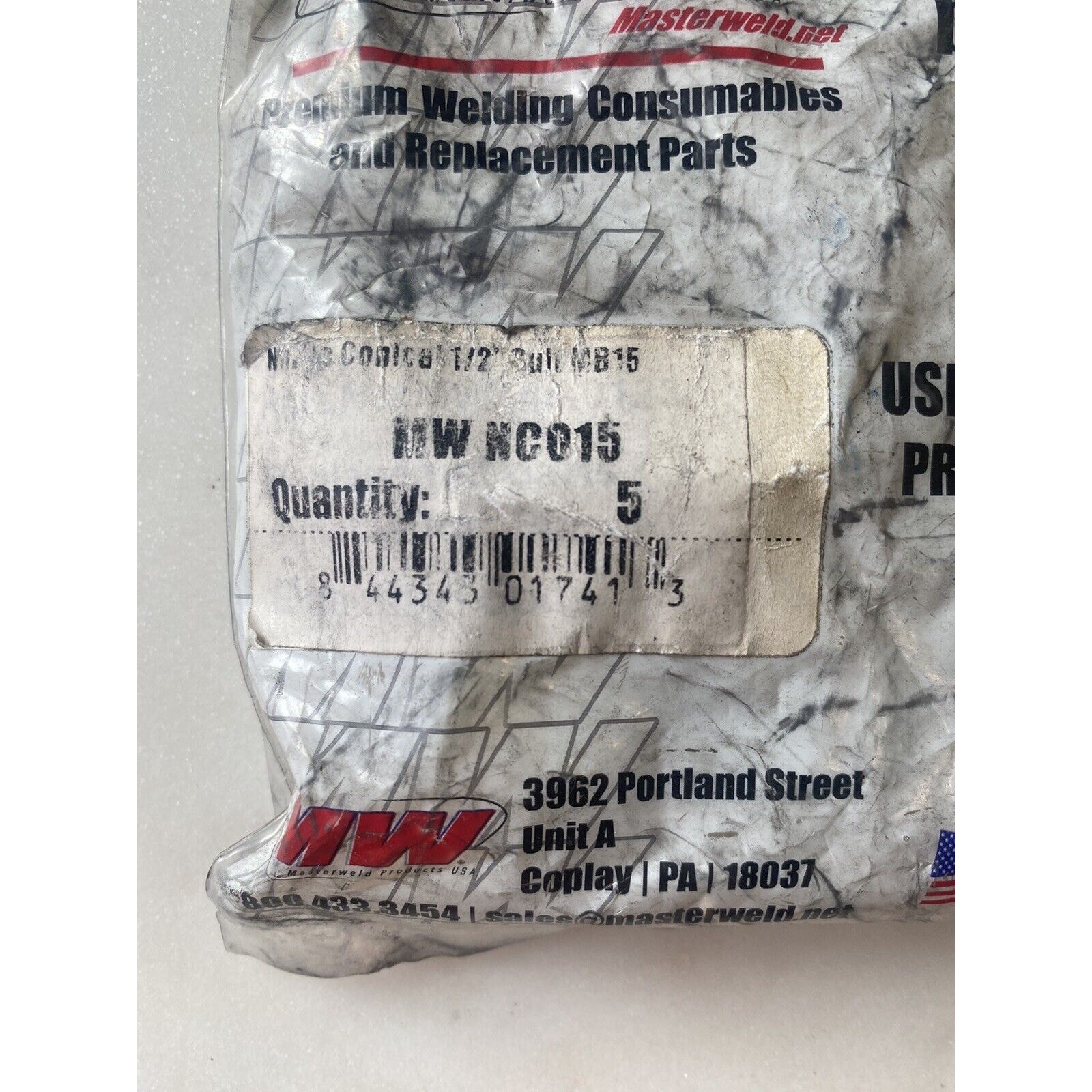 masterweld MW NC015 premium welding parts Qty 5 Nozzle Conical Sult MB15
