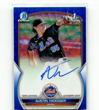 2023 Bowman Draft Chrome Prospect Blue Wave Refractor /150 Austin Troesser Auto
