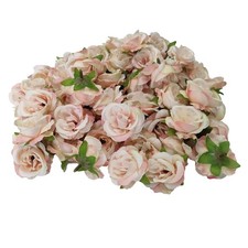 2.2''Artificial Satin Rose Flower Heads,80Pcs Silk Rose Heads Bulk,Champagne ...