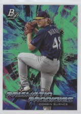 2018 Bowman Platinum Prismatic Prodigies Green 58/99 Corbin Burnes #PPP-24 6u5