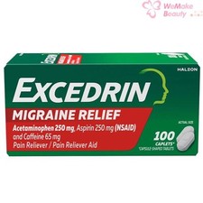 Excedrin Migraine Pain Reliever 100 Caplets New In Box