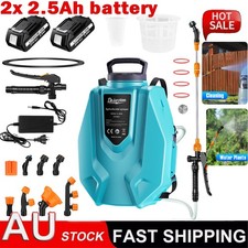 12L Electric Backpack Sprayer Rechargeable Weed Sprayer /w 2 Battery Garden Farm