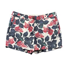 Boden Women Shorts Bistro Richmond Floral Preppy Coastal Blue Red Size 8 M195