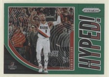 2019-20 Panini Prizm Get Hyped! Green Prizm Damian Lillard #8 02v3