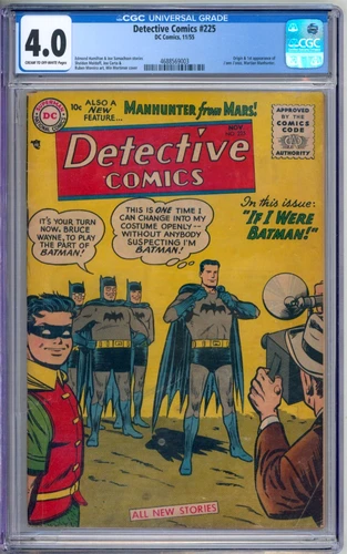 Detective Comics 225 CGC Graded 4.0 VG 1st Martin Manhunter DC Comics 1955
