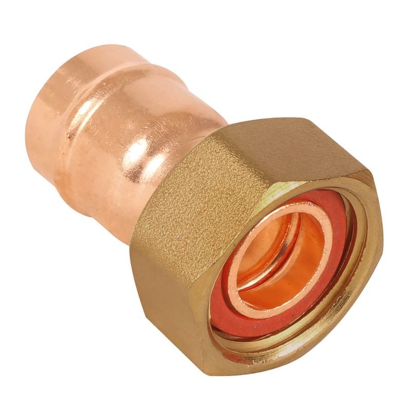 Odsupplies Copper - 15Mm X 1/2 Inch Solder Ring Straight Tap Connector - Bag Of 2 - Image 2