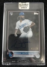 2022 Topps Clearly Authentic Rookie Autographs Black ANDRE JACKSON CAA-AJ /75 RC