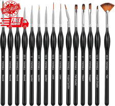 Detail Paint Brushes Set,15pcs Miniature Paint Brushes for Fine Detailing, Art P