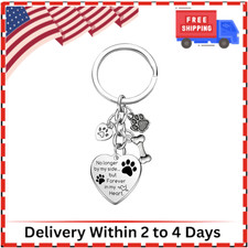 Dog MemorialGifts Pet Memorial Keychain No Longer by My Side Forever in My Heart