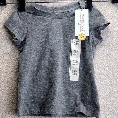 Cat Jack Toddler Gray Short Sleeve T Shirt Size 18M
