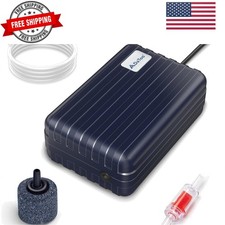 Aquarium Air Pump Compact Fish Tank Air Pump Quiet Aquarium Bubbler Aerator B...