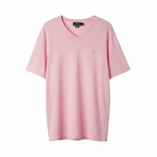 Polo Ralph Lauren Men's XXL Pink V-Neck Classic Fit Cotton T-Shirt Logo