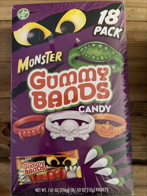 Flix Candy Monster Gummy Bands,Orange Grape Strawberry G/A 24 Count Box FREE S/H