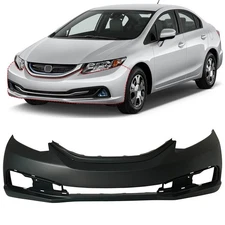 Primered Front Bumper Cover kit Fit for 2013 2014 2015 Honda Civic Sedan