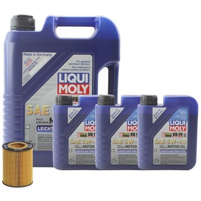 8L Liqui Moly Leichtlauf High Tech 5W-40 Hengst Engine Oil Change Kit for E53 X5