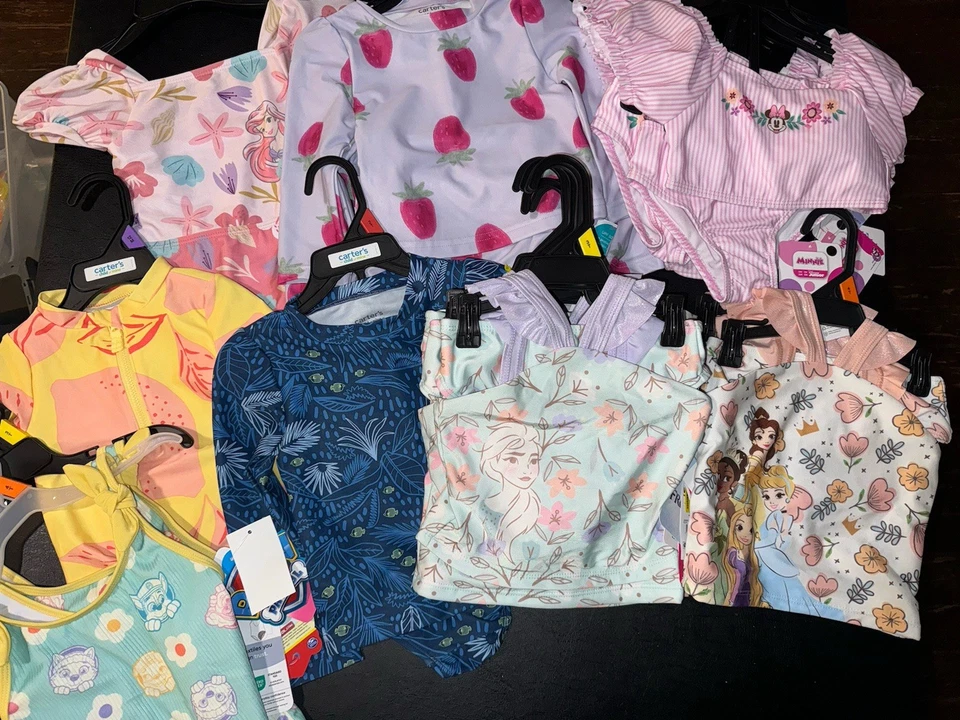 58-teiliges Großhandelsposten Kleinkind Badeanzug Carters Disney Bluey Wiederverkäufer Resort