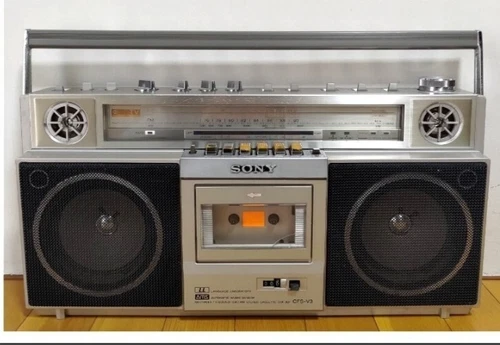 SONY CFS-V3 Stereo Radio Cassette Recorder Boombox ZILBA'P MX Vintage 1980 Japan