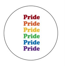 Pride LGBTQ Gay Colorful 2.25 Pinback Button Pin Badge