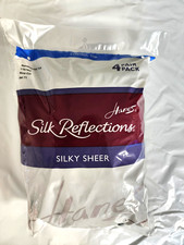 Hanes Silk Reflections Silky Sheer Control Top RT 4 PACK JET BLACK 115784 CD