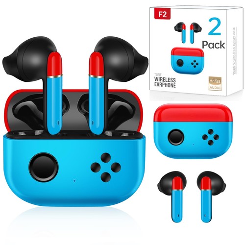 2Pcs Cute Kids Wireless Earbuds for Small Ears Adults Waterproof 36H Playtime
