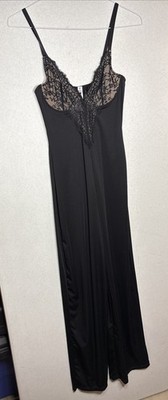 Shaper Black Lace Bra Top Wide Leg Pant Jumper Vamp Witchcore Goth  Mobwife Sz S