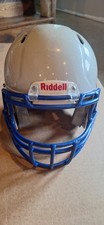 Casco de fútbol americano Riddell gris y azul juvenil GRANDE. Small 2014, Med XL