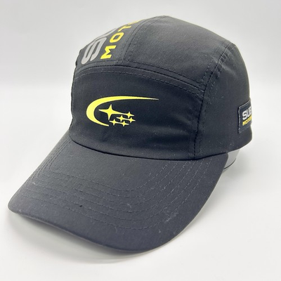 #ad Suburu Motorsports Cap Hat 5 Panel Black USA Round Dome Type Reflective $19.95