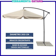 ombrellone da giardino esterno terrazzo decentrato palo laterale orientabile