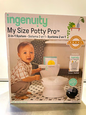 Ingenuity My Size Potty Pro 2-in-1 Potty Training Seat, White