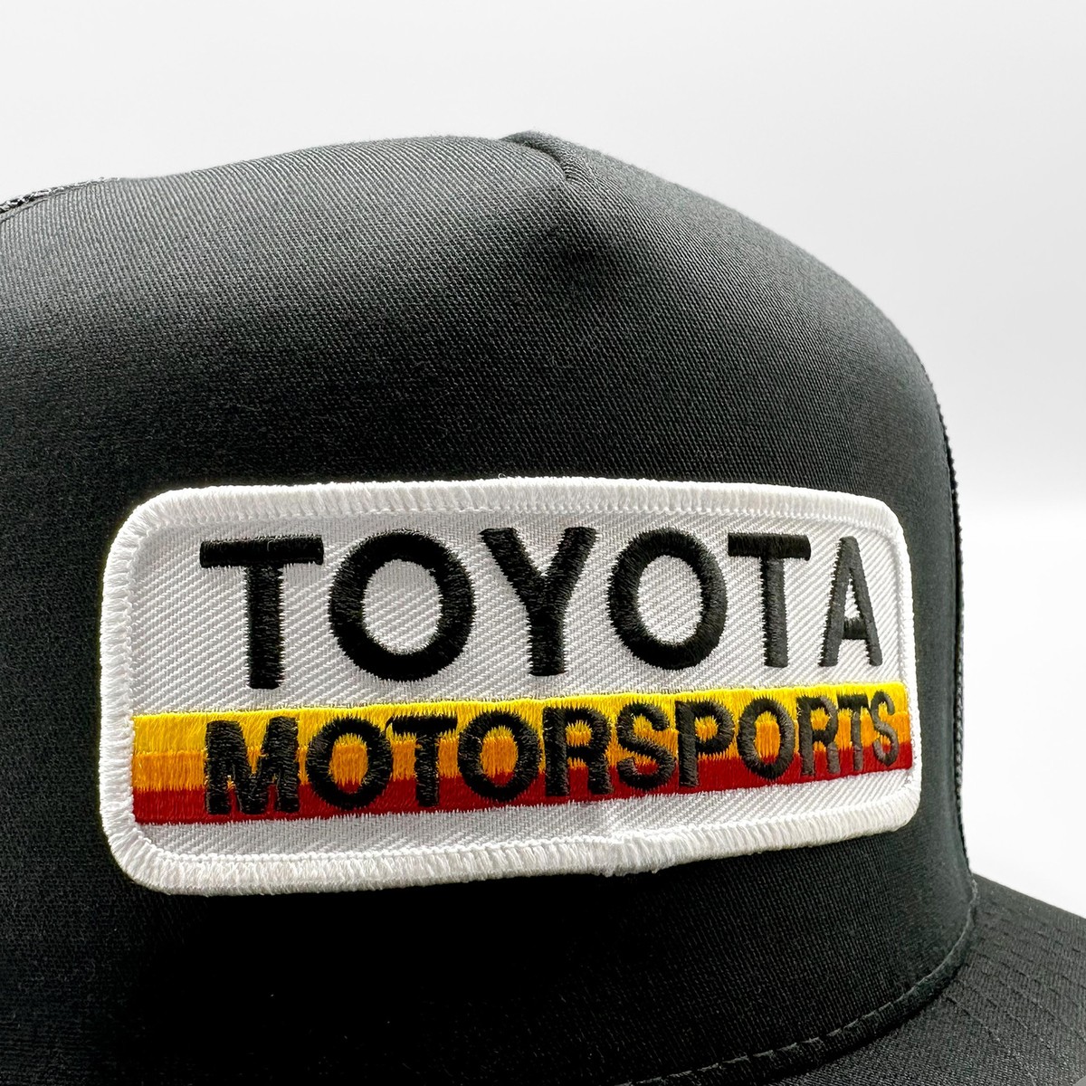 Retro Vintage Style Toyota Racin Embroidered Patch Flat Bill Trucker Hat Cap TRD Toyota TRD Retro Vintage Snapback Hat Embroidered Toyota  main image 4