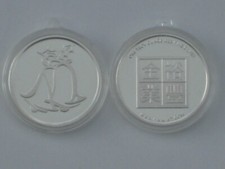 CHRISTMAS BELL - ONE 1 OZ HW MINTING HWMC FINE .999 SILVER COIN ROUND ORNAMENT 105.85 per troy oz