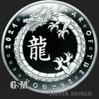 2024 1OZ YEAR OF THE DRAGON SCULPTED PROOF  "IN-HAND" SSG .999 COLLECTOR ROUND