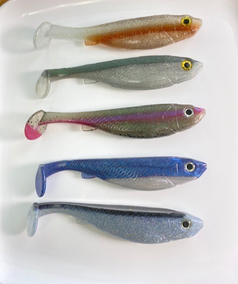 6" Soft Plastic Swimbaits Fishing Lures Pack of 5 - Image 1