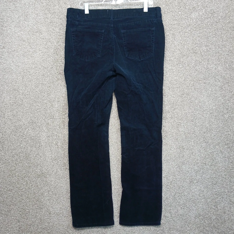 Pantalones St Johns Bay para mujer 16 azul marino pana calce clásico pierna recta elásticos Foto 2 de 4