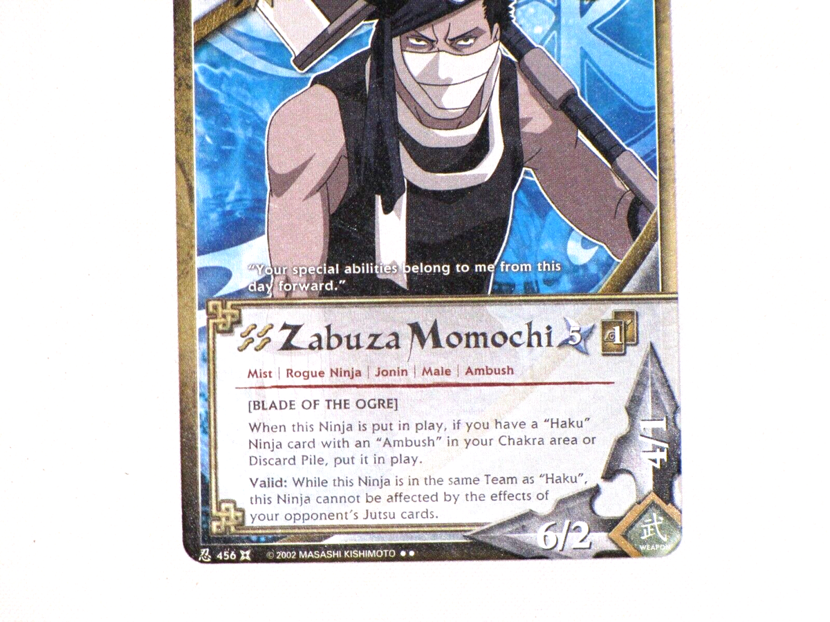Zabuza Momochi N-456 Rare Unlimited Edition Approaching Wind