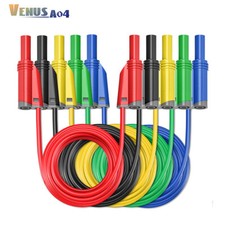 5PCS 14AWG Silicone Test Leads Shrouded 4mm Banana Plug for Fluke Meter