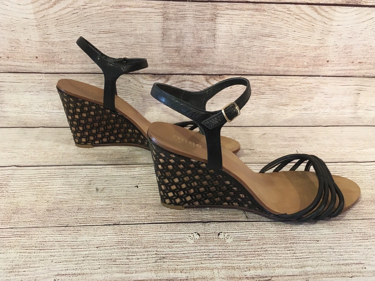 Ladies Sandals Black Wedge Sandals Dune Dune London Womens